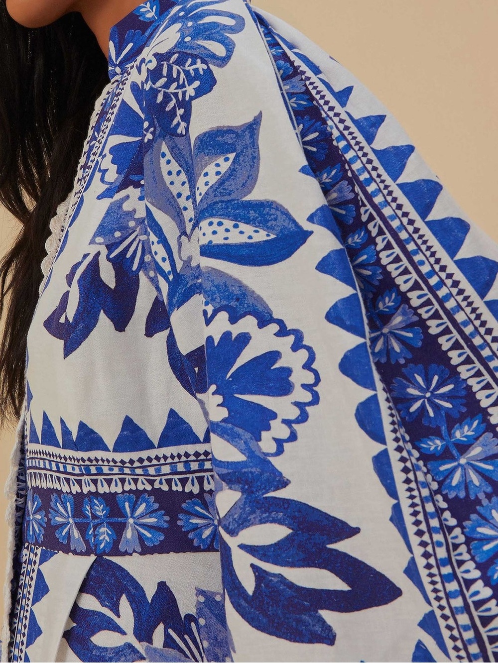 FARM.Rio Off-White Flora Tapestry Lenzing™ Ecovero™ Euroflax™ Maxi Dress - Picture 4 of 7